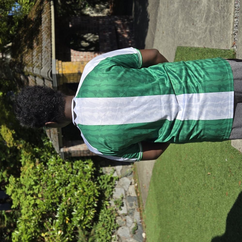 Men's Green and White Jersey